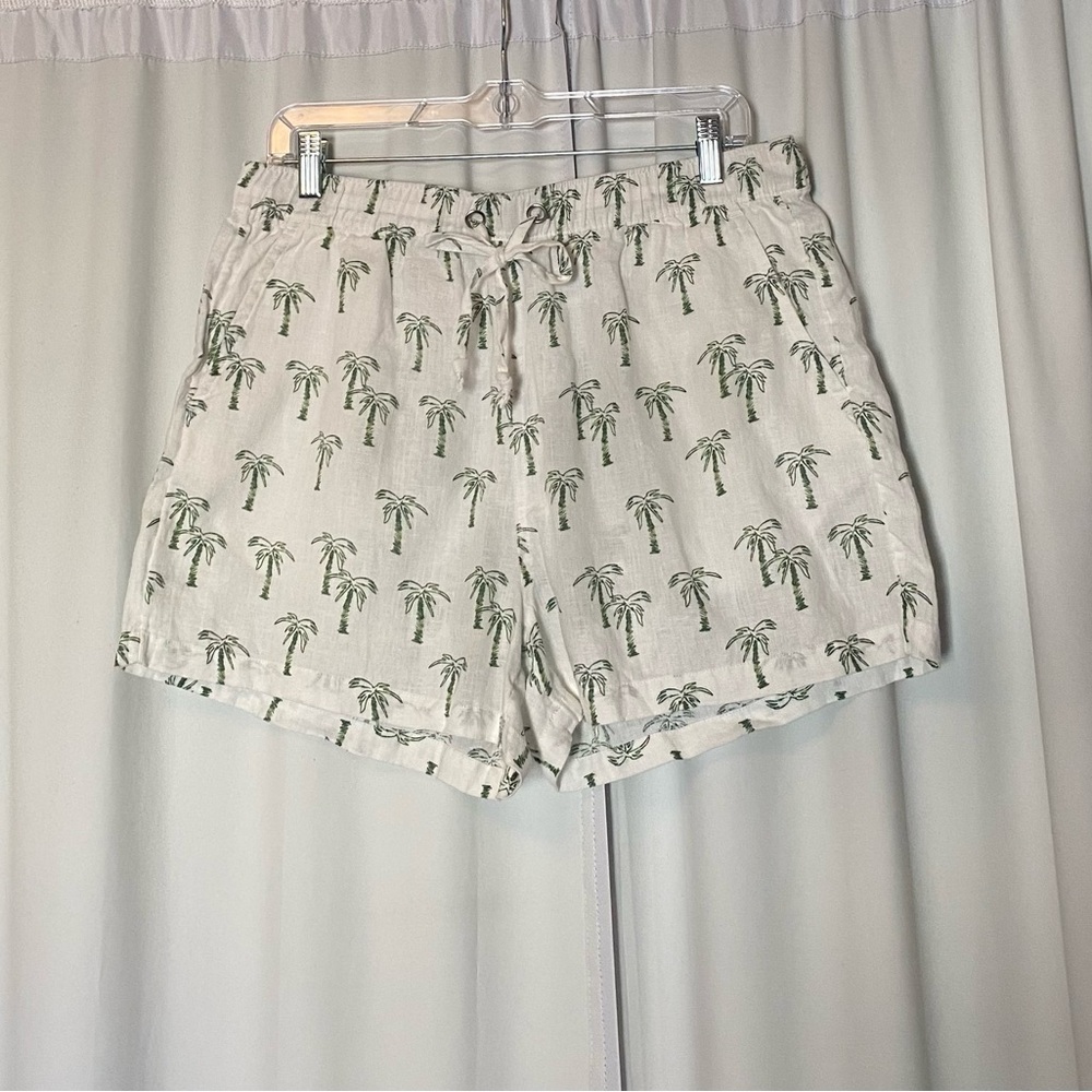 C&C California Green and White Palm Print Women's Shorts